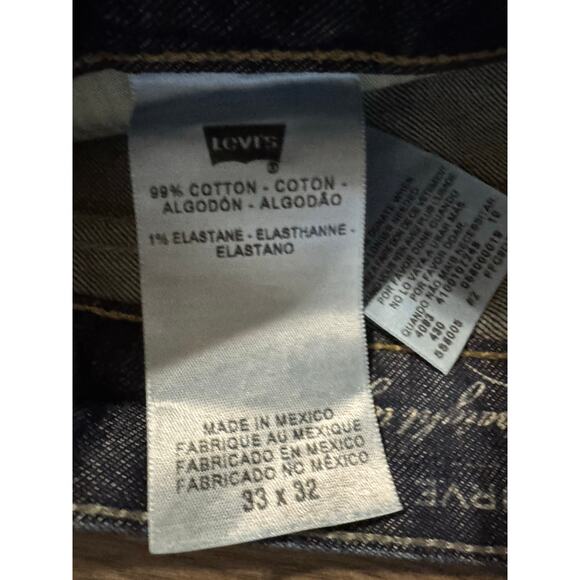 Levi's Bold Curve Straight Leg Dark Wash Jeans Size 33 x 32 NWT - Picture 6 of 8